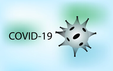 Coronavirus disease COVID-19 infection medical isolated. China pathogen respiratory influenza covid virus cells. New official name for Coronavirus disease named COVID-19, vector illustration