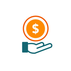 hand holding dollar sign