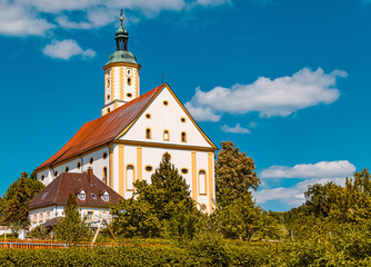 Beautiful church Maria Bruennlein at Wemding, Ries crater, Bavaria, Germany © Martin Erdniss