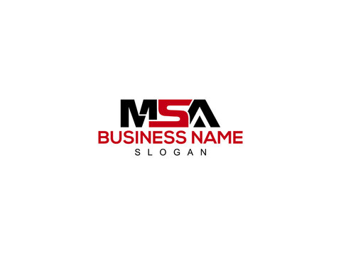 Letter MSA Logo Icon Vector Image Design For Company or Business