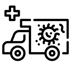 ambulance line icon