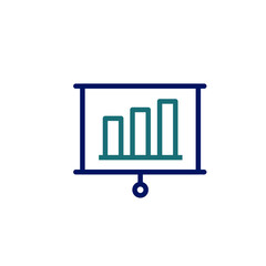 Statistic icon in solid style about marketing and growth for any projects