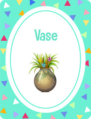 Vocabulary flashcard with word Vase