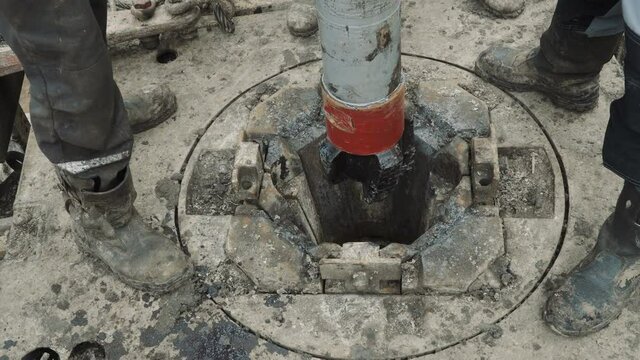 Working on a Drilling Rig. Oil and Gas Industry. Rig Technicians