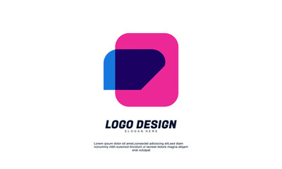 creative modern icon design logo element with company business template best for identity and design logo vector