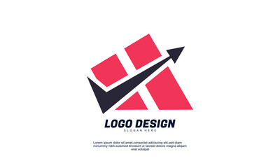 Fototapeta na wymiar stock illustrator abstract creative accounting design logo template finance logo design vector