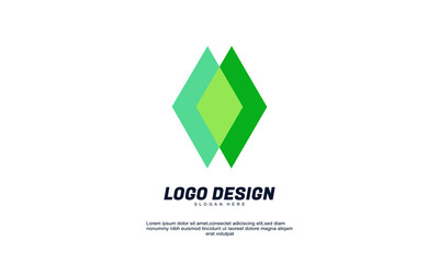 awesome abstract modern company design logo element with business card template best for identity and logotypes