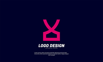 abstract illustration creative hi tech company logo business concept icon design