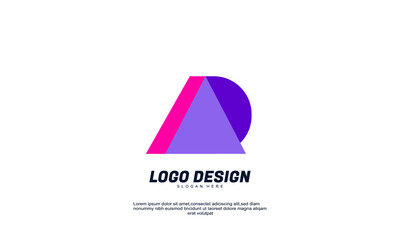 stock abstract creative modern business icon design shape element with building template best for brand identity