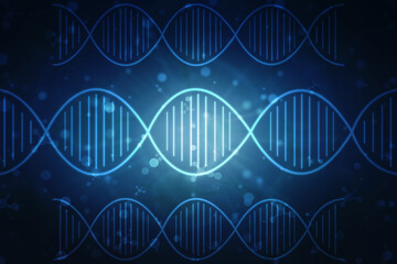 DNA structure, abstract medical and healthcare background,Abstract technogoly science concept DNA fururistic on hi tech blue background