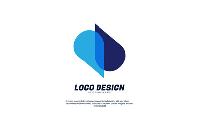 stock abstract creative modern business icon design shape element with company template best for brand identity