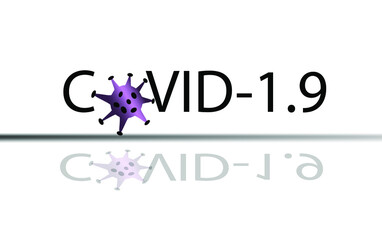 Coronavirus disease COVID-19 infection medical isolated. China pathogen respiratory influenza covid virus cells. New official name for Coronavirus disease named COVID-19, vector illustration