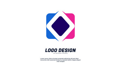 stock vector abstract creative modern rectangle design logo design elements best for company business brand identity and logotypes
