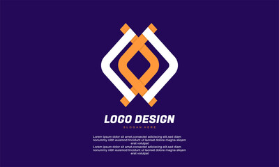 stock vector creative hi tech rectangle company logo business concept vector icon design symbol minimal rectangle style