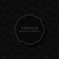 dark ethnic seamless pattern template