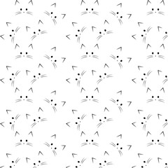 illustration background graphic design line art black geometric decorative cat print logo funny happy pet emotion cute animal creative sweet smile style kitten business outline icons shoot post
