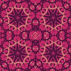 seamless pattern of purple stars on a pink background