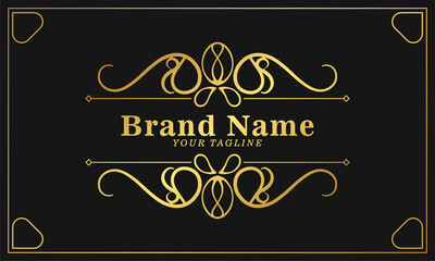 Luxury Logo template flourishes calligraphy elegant ornament lines
