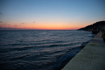 sunset on the beach