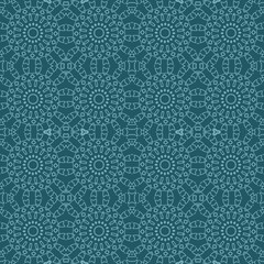 seamless pattern of light lace with circles on a green background