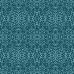 seamless pattern of light lace with stars on a green background