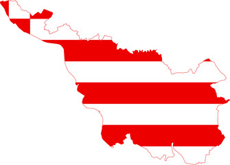 Simple vector administrative flag map of the German regional capital city of Bremen, Germany