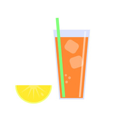 Summer ice tea glass