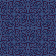 blue seamless geometric pattern on a purple background