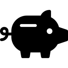 piggy glyph icon