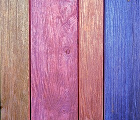 Kolorowe deski ze starego płotu © Karmol