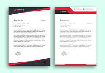 Professional Business Style Letterhead Template Simple Design in Minimalist Style Vector Design Template