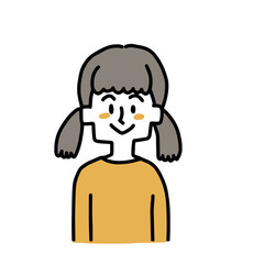 おさげの女の子