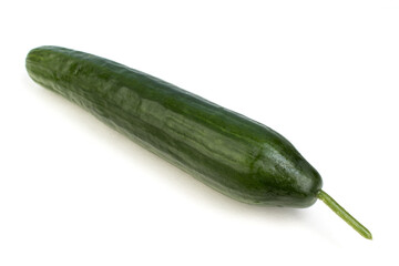 Fresh, tasty Cucumber isolated on white background.