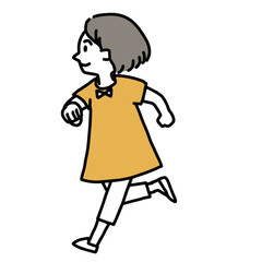 駆け出す女の子