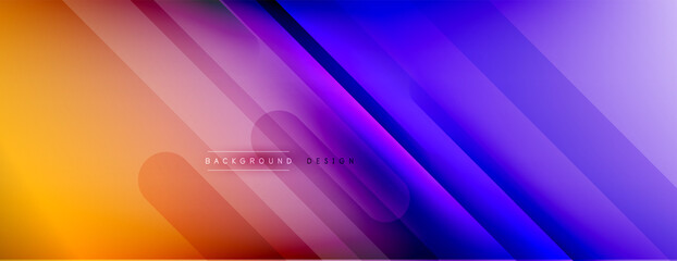 Abstract background - lines composition created with lights and shadows. Technology or business digital template. Trendy simple fluid color gradient abstract background with dynamic