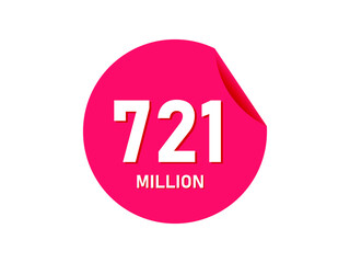 721 million texts on the white background
