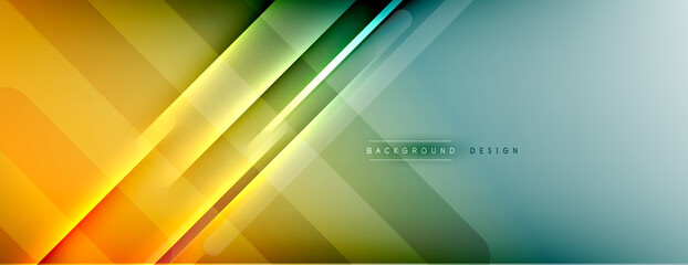 Abstract background - lines composition created with lights and shadows. Technology or business digital template. Trendy simple fluid color gradient abstract background with dynamic