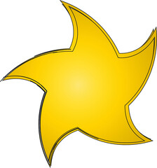 yellow star on white