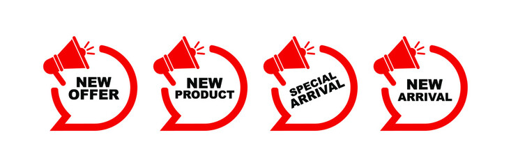 promotion sign set on white background