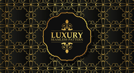 luxury dark seamless pattern background