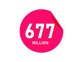 677 million texts on the white background