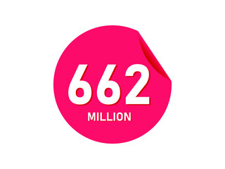 662 million texts on the white background