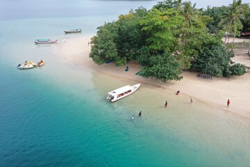Devil's Island in the Mandeh Tourist Area in Indonesia
