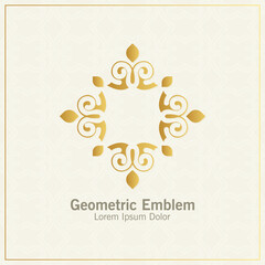 luxury ornament logo line art