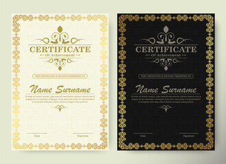 Fototapeta na wymiar achievement certificate best award diploma design