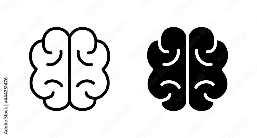 Aufkleber brain icon vector for web, computer and mobile app