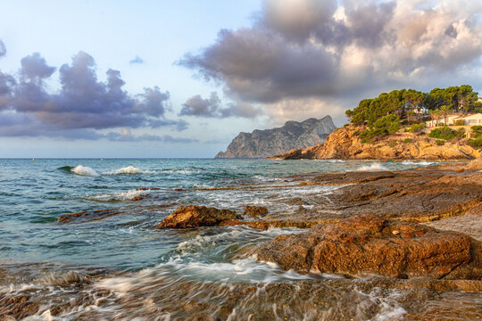 Views of Calpe from the coves of Benissa, Alicante (Spain).