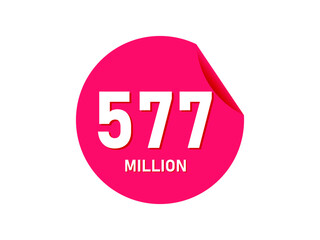 577 million texts on the white background