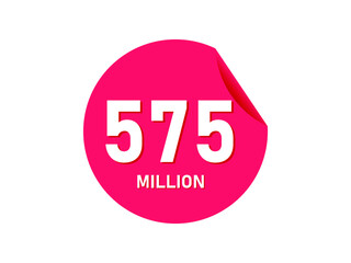 575 million texts on the white background