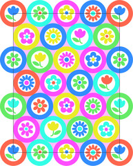 seamless pattern with flowers